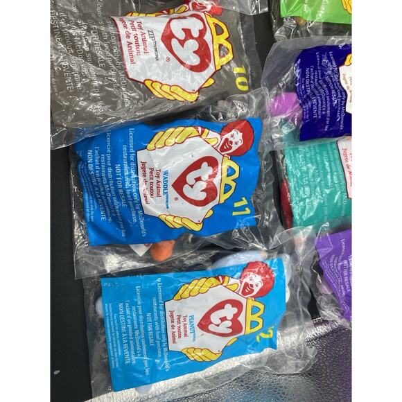 McDonald's TY Teenie Beanie Babies Complete Set of 1-12 1998 New - Picture 4 of 9